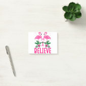 Glauben Brustkrebs Bewusstsein Flamingo T - Shirt Post-it Klebezettel (Büro)