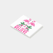 Glauben Brustkrebs Bewusstsein Flamingo T - Shirt Post-it Klebezettel (angewinkelt)