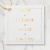 Glauben Celebrate freuen Weihnachtstypografie Geschenkanhänger (Vorderseite)