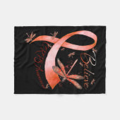 Glauben Crps Bewusstsein Orange Ribbon Dragonfly L Fleecedecke (Vorderseite (Horizontal))