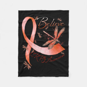 Glauben Crps Bewusstsein Orange Ribbon Dragonfly L Fleecedecke