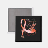 Glauben CRPS Bewusstsein Orange Ribbon Dragonfly L Magnet (Vorderseite/Rückseite)