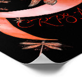 Glauben Crps Bewusstsein Orange Ribbon Dragonfly L Poster (Ecke)