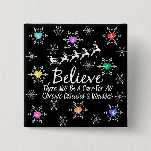 glauben, dass es ein Heilmittel geben wird Button (Vorderseite)