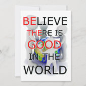 Glauben, dass es gut in der Weltkarte ist Einladung (Vorderseite)