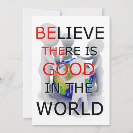 Glauben, dass es gut in der Weltkarte ist Einladung (Vorderseite)