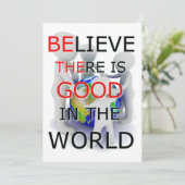 Glauben, dass es gut in der Weltkarte ist Einladung (Stehend Vorderseite)