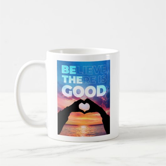 Glauben, dass es gute Herzgrafik gibt Kaffeetasse (Links)