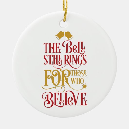 glauben | Die Glocke ruht noch Weihnachten Keramik Ornament (Vorne)