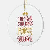 glauben | Die Glocke ruht noch Weihnachten Keramik Ornament (Links)