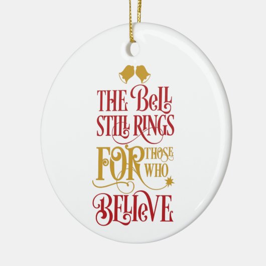 glauben | Die Glocke ruht noch Weihnachten Keramik Ornament (Links)