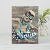 GLAUBEN | Die Magie der Weihnachtsfotokarte Feiertagskarte (Stehend Vorderseite)