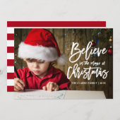 glauben | Die Magie der Weihnachtskarte Feiertagskarte (Vorne/Hinten)