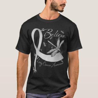 Glauben Dragonfly Lung Cancer Awareness Hippie T-Shirt