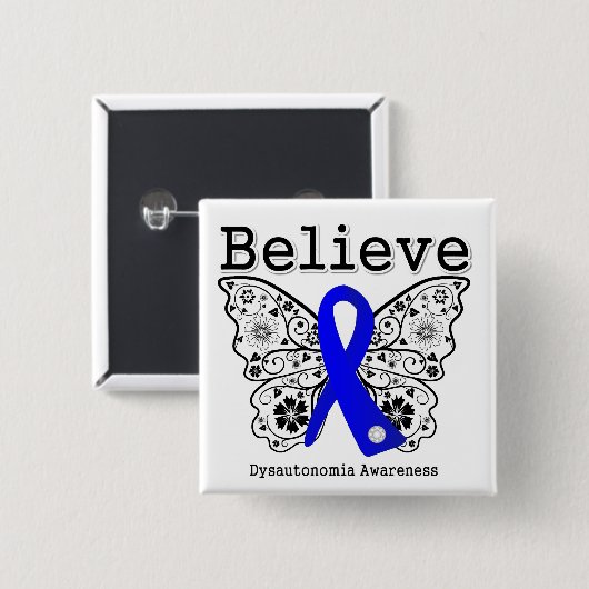 Glauben Dysautonomie Bewusstsein Button (Vorne & Hinten)