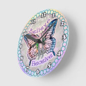 Glauben erhalten runde wanduhr (Winkel)