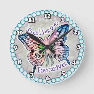 Glauben erhalten runde wanduhr