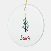 Glauben Evergreen Tree Moderne Weihnachten Keramik Ornament (Links)