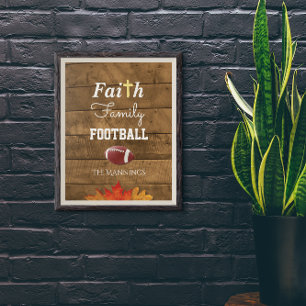 Glauben-Familien-Fußball-personalisiertes Poster