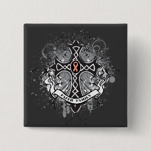 Glauben-Familien-Gebets-Kreuz - Endometrial Krebs Button