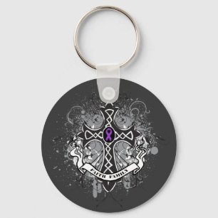 Glauben-Familien-Gebets-Kreuz - zystische Fibrose Schlüsselanhänger