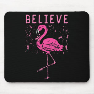 Glauben Flamingo Pink Ribbon Brustkrebs Awarene Mousepad