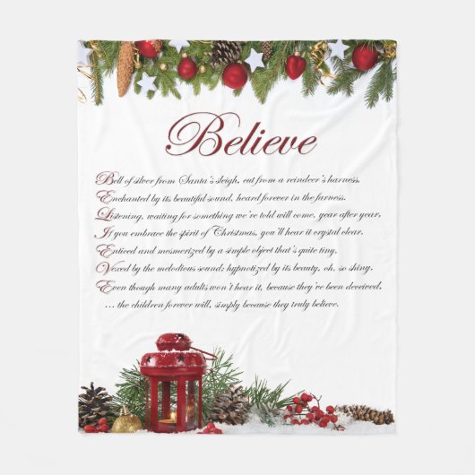 "Glauben" Fleece Blanke (Vorderseite)