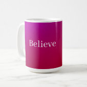 "Glauben" Fuchsia-Kaffee-Tasse Kaffeetasse (Vorderseite Links)