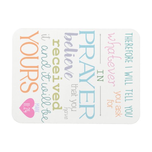 Glauben Gebet christlich Magnet Bibel Vers (Horizontal)