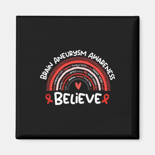 Glauben Gehirnaneurysma Awareness Month Brain Aneu Magnet (Vorne)