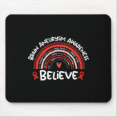 Glauben Gehirnaneurysma Awareness Month Brain Aneu Mousepad (Vorne)