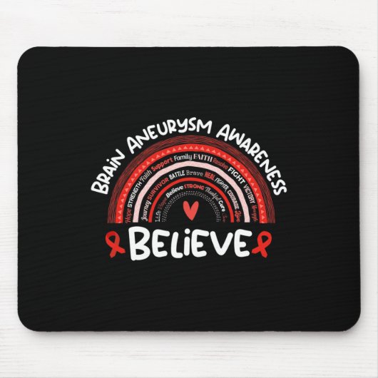 Glauben Gehirnaneurysma Awareness Month Brain Aneu Mousepad (Vorne)