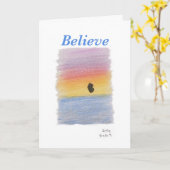"Glauben" geklappte Grußkarte Karte (Gelbe Blume)