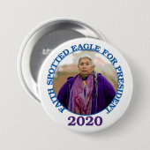 Glauben-gepunkteter Adler für Präsidenten 2020 Button (Vorne & Hinten)