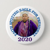 Glauben-gepunkteter Adler für Präsidenten 2020 Button (Vorderseite)
