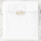 Glauben Glänzender Aufkleber (Tasche)