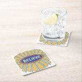 Glauben - Glauben haben Rechteckiger Pappuntersetzer (Vor Ort)