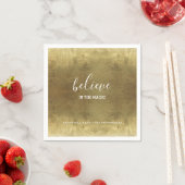 glauben | Gold Shimmer Napkins Serviette (Beispiel)