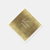 glauben | Gold Shimmer Napkins Serviette (Ecke)