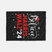 Glauben Harris Wheimer 24 Weihnachtsmannmützen Wei Fleecedecke (Vorderseite (Horizontal))