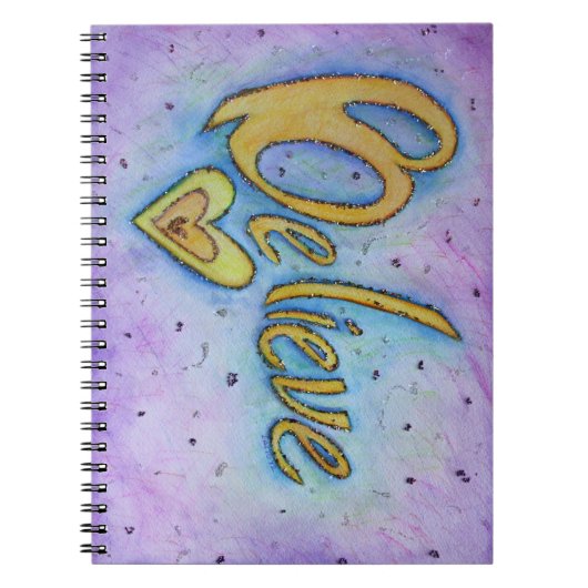 Glauben Heart Word Art Journal Notizblock (Vorderseite)