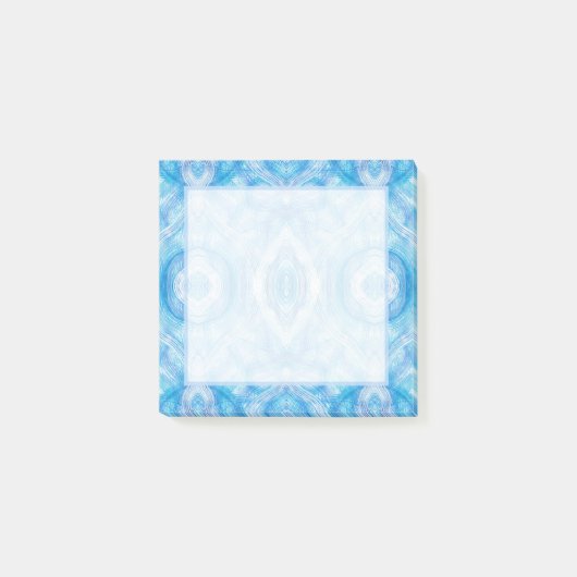 Glauben Hellblau Abstrakte Aquarellkunst Post-it Klebezettel (Vorderseite)