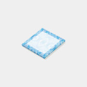 Glauben Hellblau Abstrakte Aquarellkunst Post-it Klebezettel (angewinkelt)
