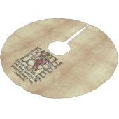 Glauben-Hoffnungs-Liebe-eleganter BibelScripture Polyester Weihnachtsbaumdecke (Schrägansicht)