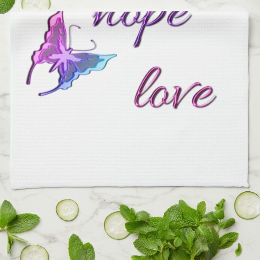 Glauben-Hoffnungs-Liebe Geschirrtuch (Gefaltet)