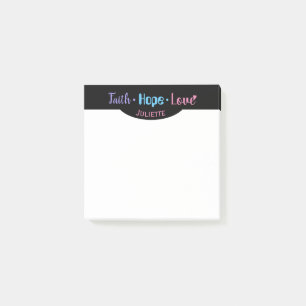 Glauben-Hoffnungs-Liebe-Herz Inspirational Post-it Klebezettel