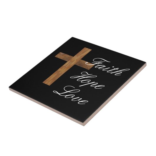 Glauben-Hoffnungs-Liebe-Kreuz Fliese (Seite)