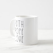 Glauben-Hoffnungs-Liebe Rae Dunn inspirierte Tasse (Vorderseite Links)