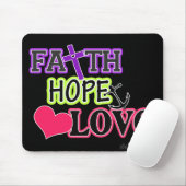 Glauben-Hoffnungs-Liebe (Schwarzes) Mousepad (Mit Mouse)