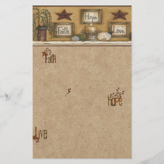 Glauben-Hoffnungs-Liebe stationär Briefpapier (Vorderseite)